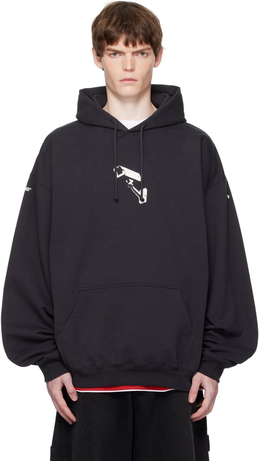 Pulover VETEMENTS Vetements 'CCTV' Oversized Hoodie Črna | UH76HD440B