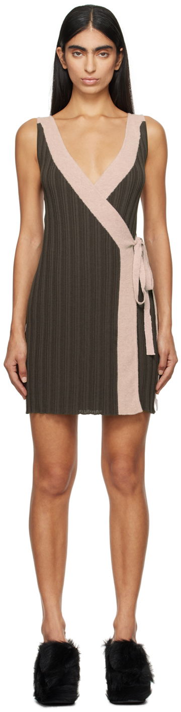 Obleke Eckhaus Latta Twyla Mini Dress Rjava | 8085-EL-PF24-F -, 0