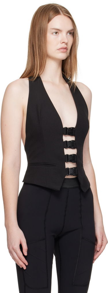 Majica brez rokavov Coperni Coperni Multi Buckle Halter Top Črna | COPT35F3004, 1