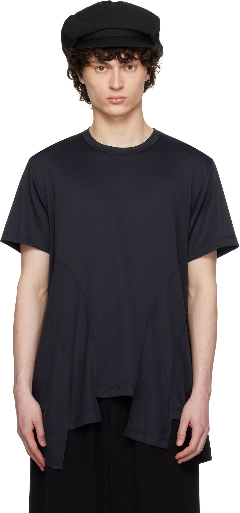 Majica Comme des Garçons Homme Plus Polyester Honeycomb T-Shirt Črna | PO-T025-051