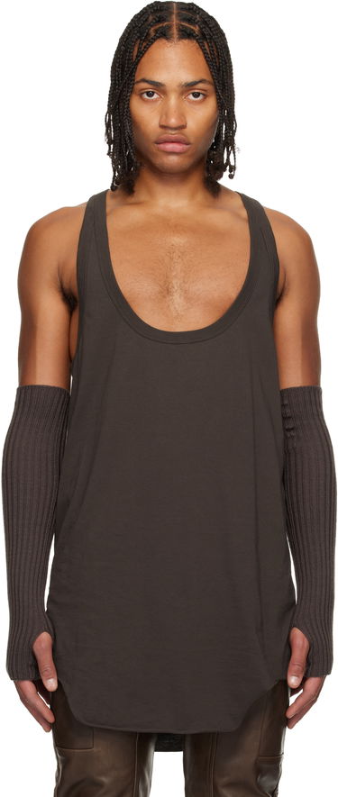 Majica brez rokavov Rick Owens Concordians Pony Tank Top Rjava | RR02E1101 JA, 0