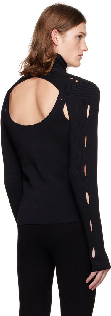 Pleteni pulover Dion Lee Slash Woven Turtleneck Top Črna | C7006F21, 2