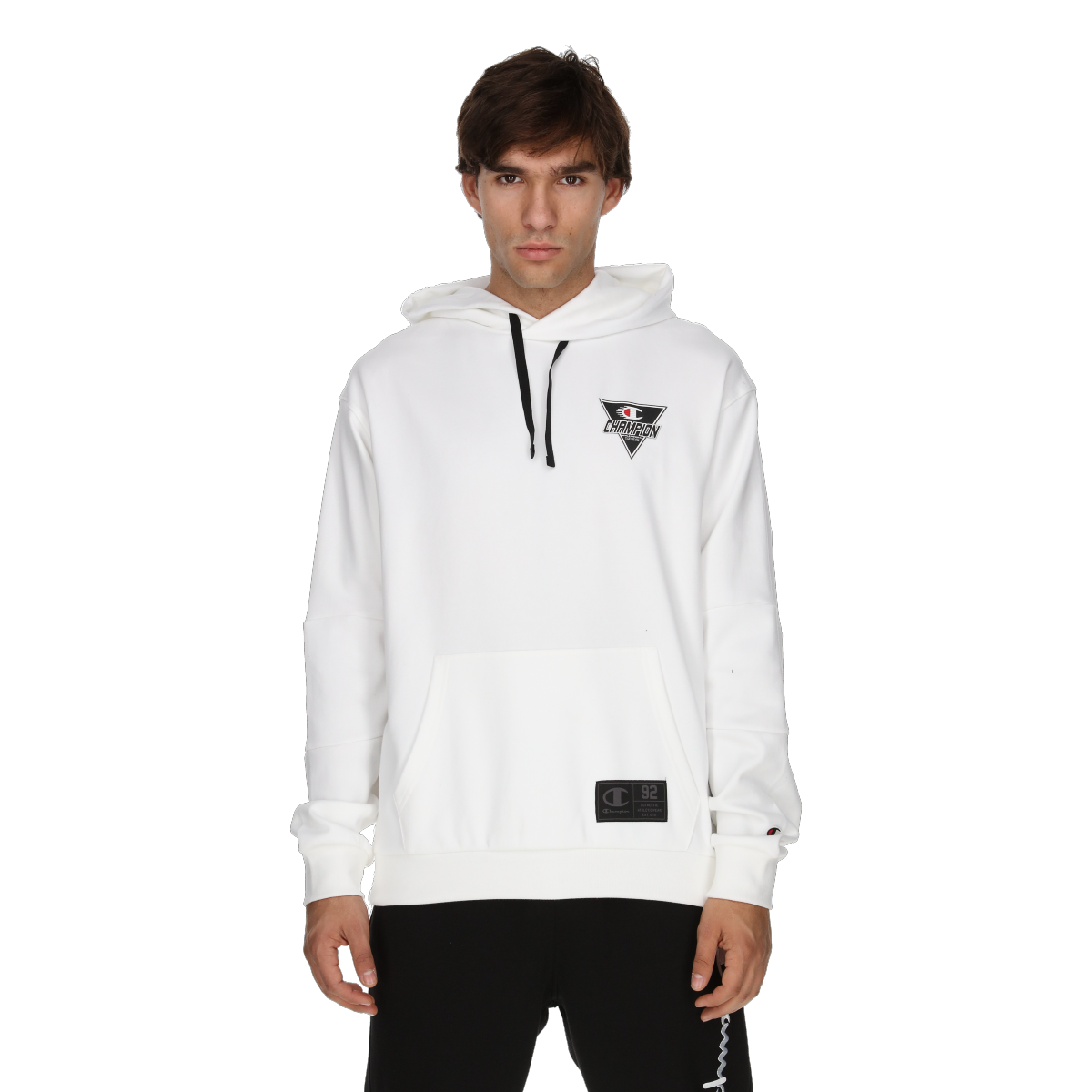 Pulover Champion Pullover Hoodie with Triangle Graphic Bela | 220363-WW001, 0