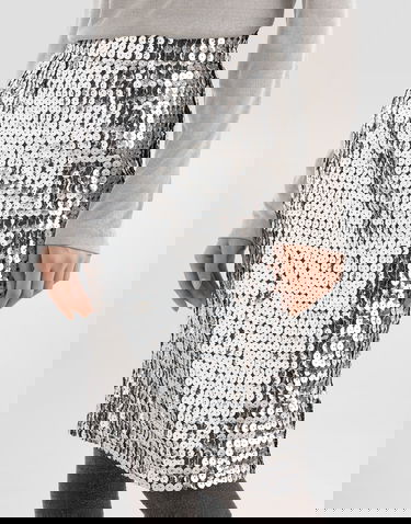 Krila Dolce & Gabbana Straight Skirt With Sequins Kovinski | F4C1LTFLSL3S0998, 3