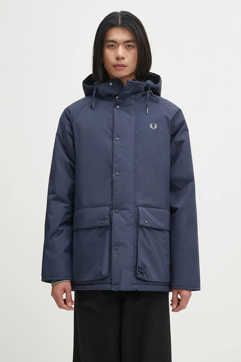 Jakna Fred Perry Fred Perry Hooded Winter Jacket Mornarica | J8519