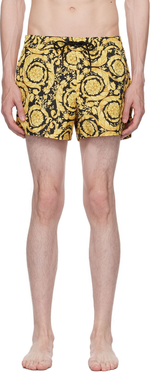 Kopalke Versace Barocco Print Swim Shorts Kovinski | ABU05020_A233170
