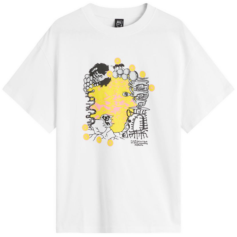 Majica Brain Dead Brain Dead Euphoria Graphic T-Shirt, Size Large Bela | BDF25T0O0046-WHT