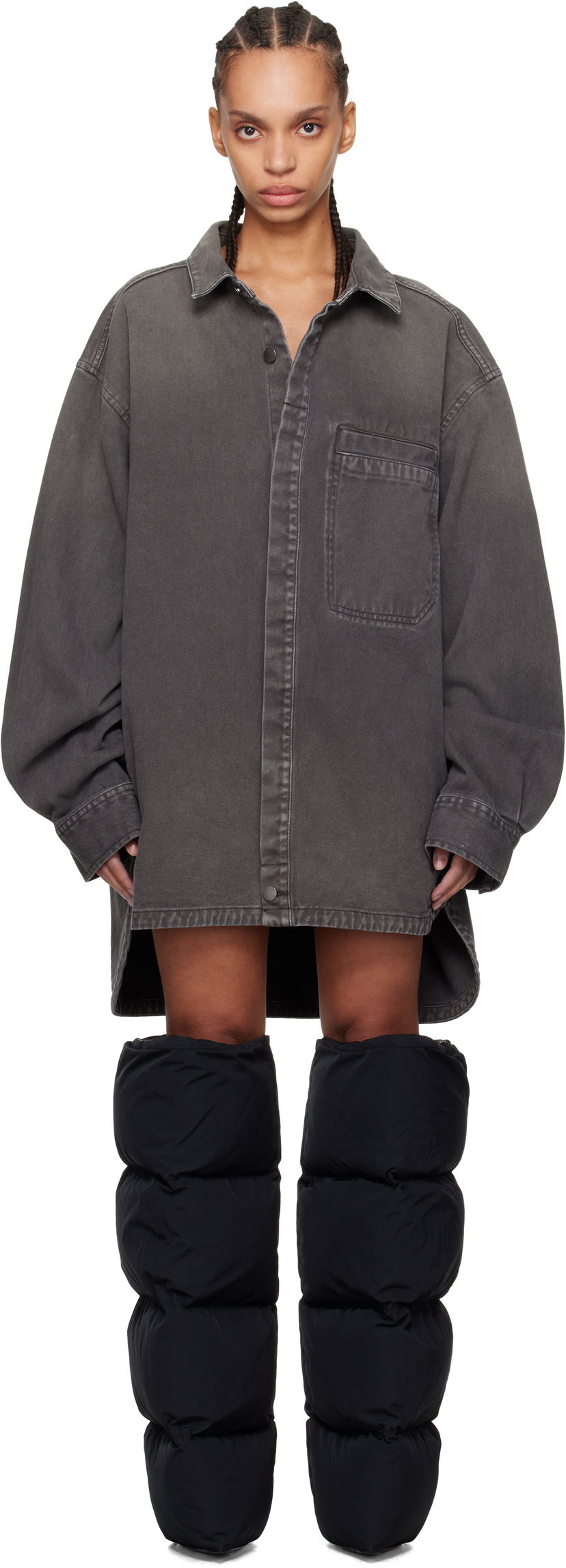 Srajce Entire Studios Entire Studios Herculean Denim Overshirt Siva | ES2564SL