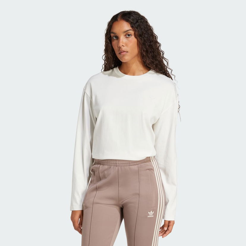 Majica adidas Originals adidas Originals Graphic Long Sleeve Top Bela | JC8338
