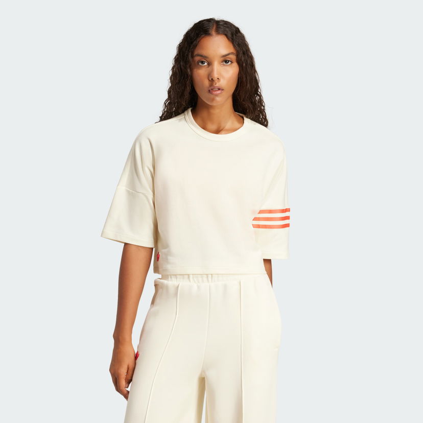Krop-top adidas Performance Neuclassics Cropped T-Shirt Bela | JI8512