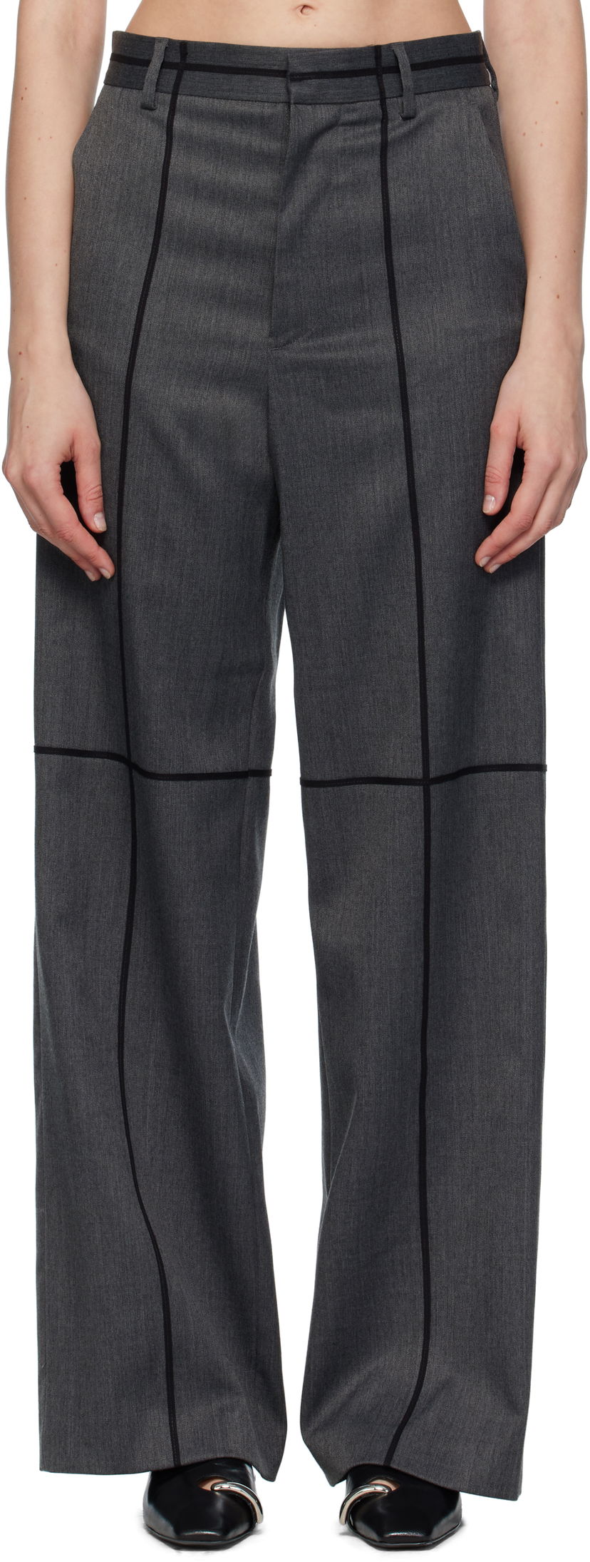 Hlače Maison Margiela MM6 Maison Margiela Tailoring Wool Trousers Siva | S52KA0543 S47848
