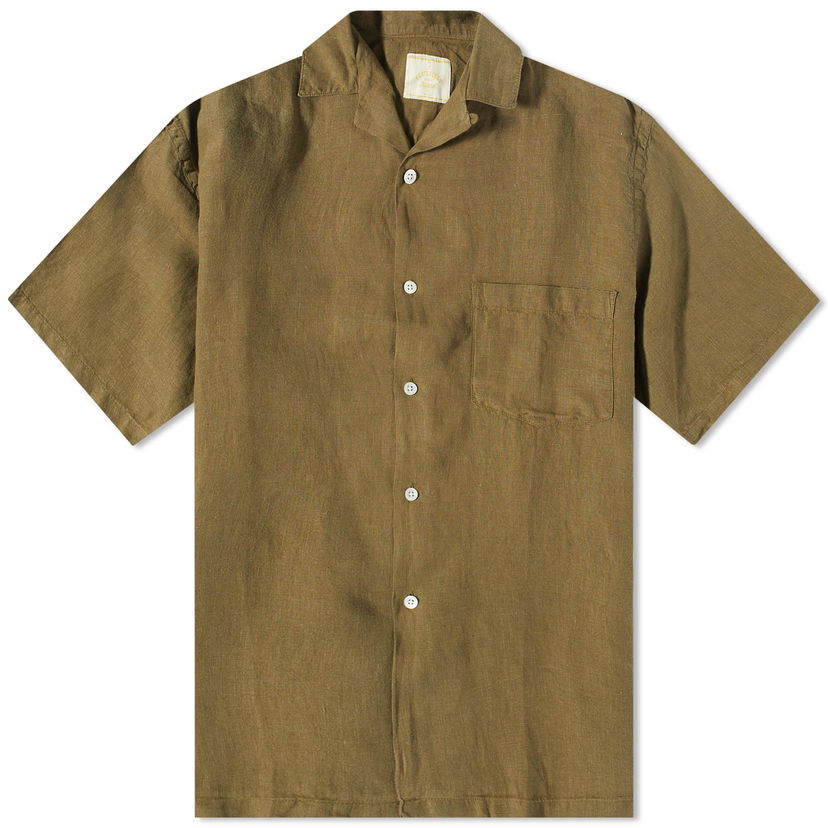 Srajce Portuguese Flannel Linen Camp Vacation Shirt Zelena | SS23-0100OLV