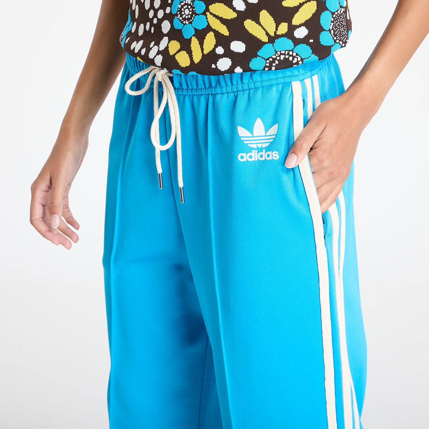 Trenirka adidas Originals Wales Bonner x Track Pants Shock Cyan Modra | JJ2934, 1