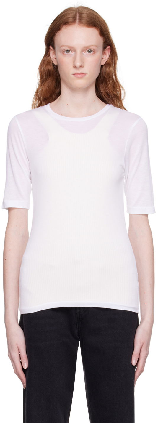 Majica TOTEME Thin T-Shirt Bela | 221-452-780
