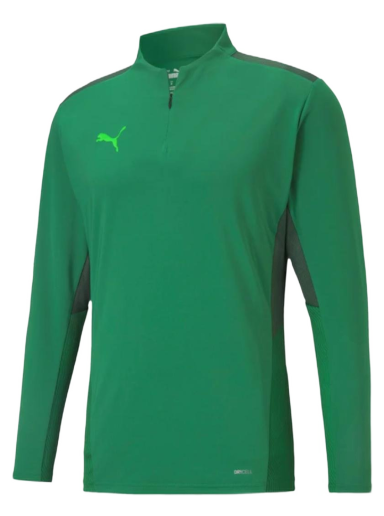 Pulover Puma teamCUP 1/4 Zip Sweatshirt Zelena | 65672805