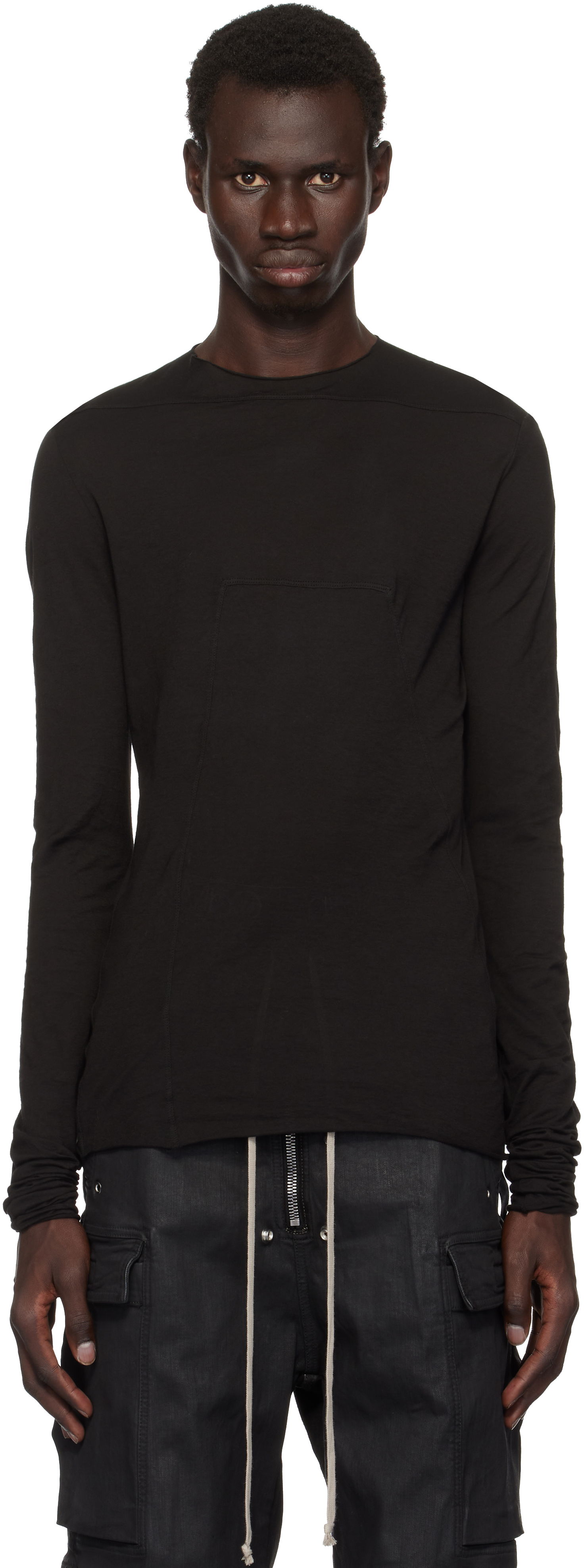 Majica Rick Owens Long Sleeve T-Shirt Črna | DU02D2267 BH, 0