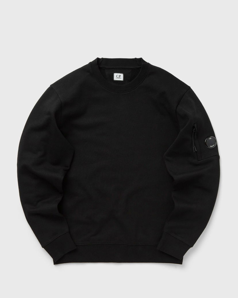 Pulover C.P. Company DIAGONAL RAISED FLEECE CREW NECK LENS SWEATSHIRT Črna | 17CMSS023A005086W-999