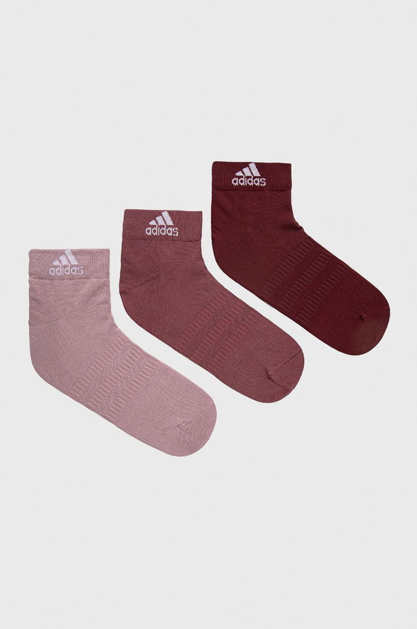 Nogavice adidas Performance Performance Ankle Socks 3-Pack Rdeča | HE4997