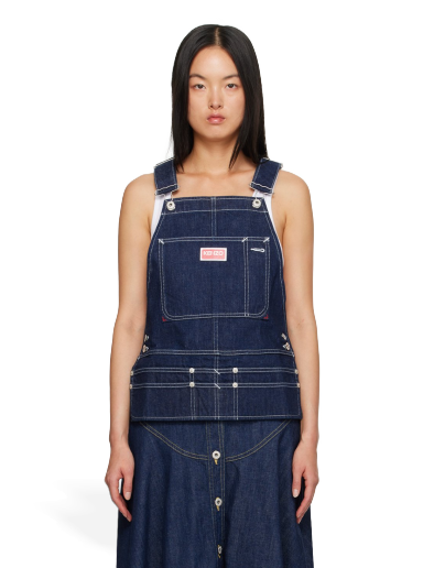 Majica brez rokavov KENZO Paris Dungaree Denim Tank Top Mornarica | FD65DT1516B1
