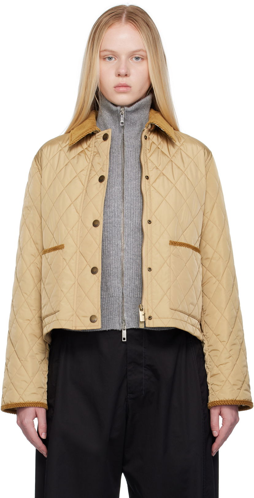 Jakna Burberry Burberry Oldham Quilted Nylon Jacket Bež | 8113834