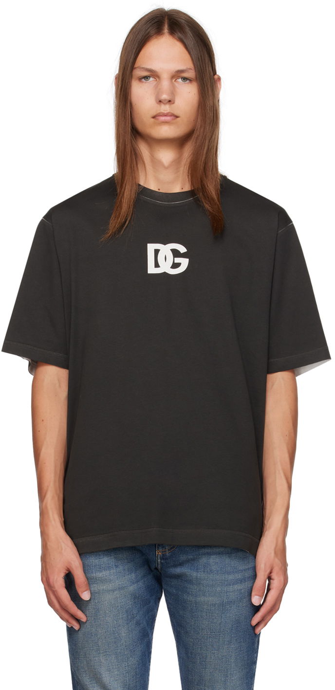 Majica Dolce & Gabbana Black 'D&G' T-Shirt Črna | G8PN9TG7JJ8