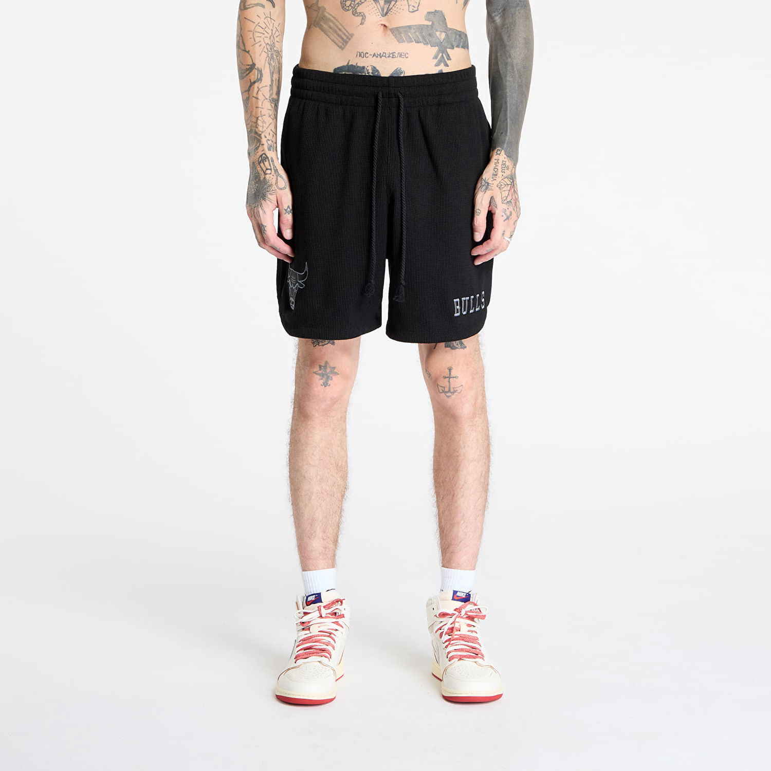 Kratke hlače New Era Chicago Bulls Waffle Shorts Črna | 60667890, 0