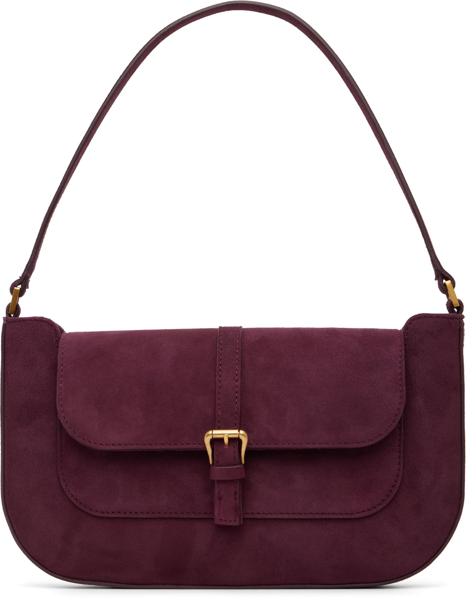 Torba za čez ramo BY FAR BY FAR Miranda Suede Shoulder Bag Bordo | MWBSB023KL009RD028PL, 0