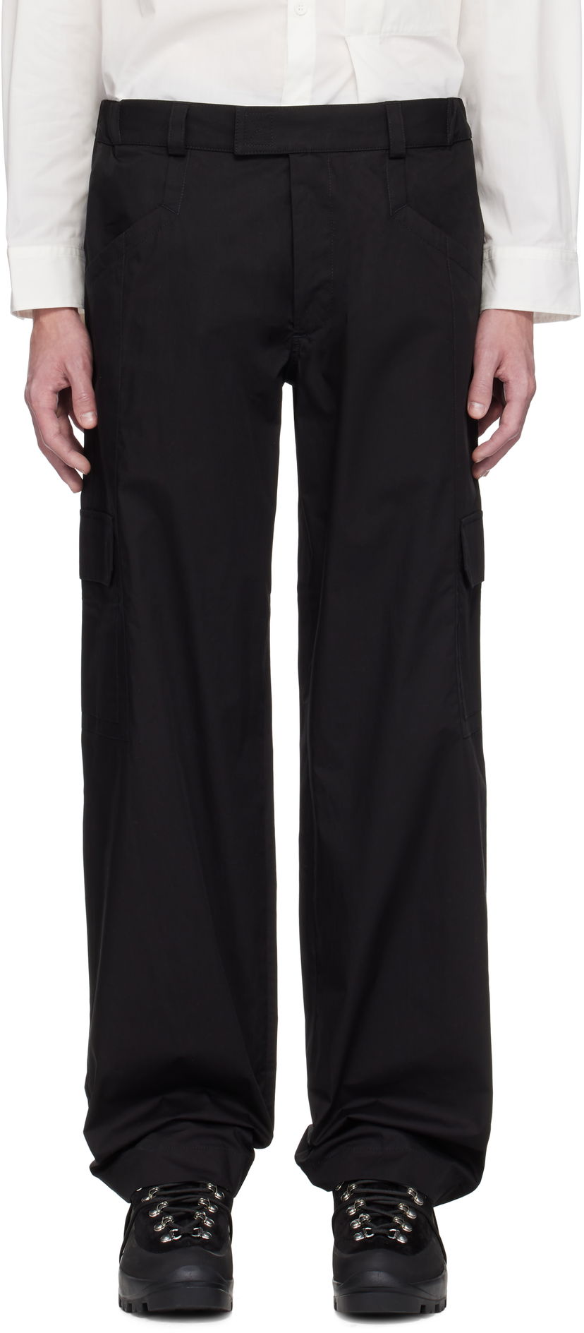 Cargo hlače GR10K GR10K Poplin Cargo Pants Črna | BG111083DI