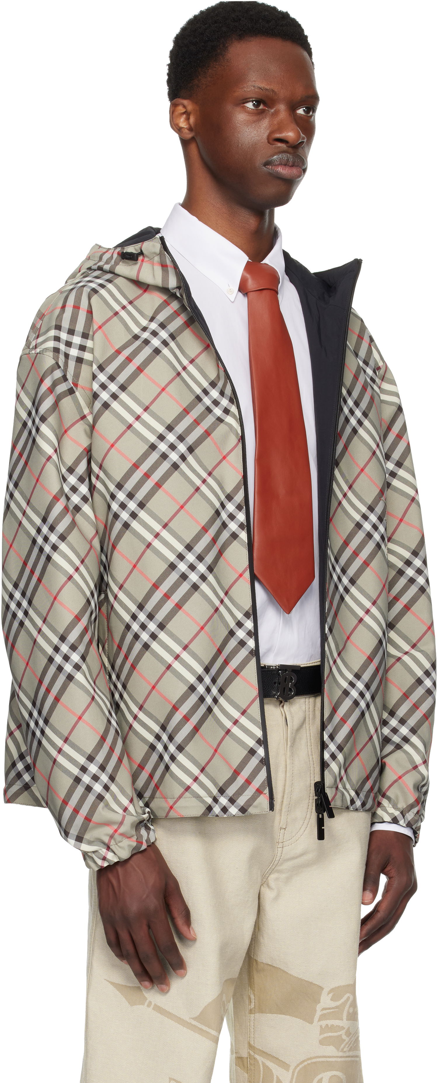 Jakna Burberry Burberry Check Reversible Jacket Bež | 8110290, 1