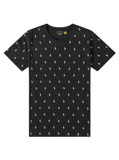 Majica Polo by Ralph Lauren All Over Pony Sleepwear Tee Črna | 714899612005