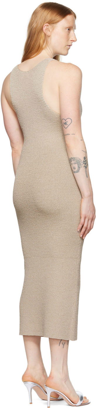 Obleke Helmut Lang Helmut Lang Ribbon Midi Dress Bež | M04HW705, 2