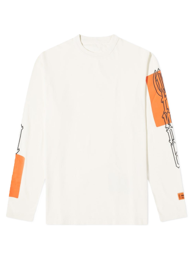 Majica HERON PRESTON Gothic Colour Block Tee Bela | HMAB026F22JER0020122