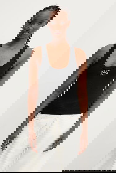 Majica brez rokavov Ksubi KSUBI Stacked Origin Tank Top Črna | WPS24TA006, 0