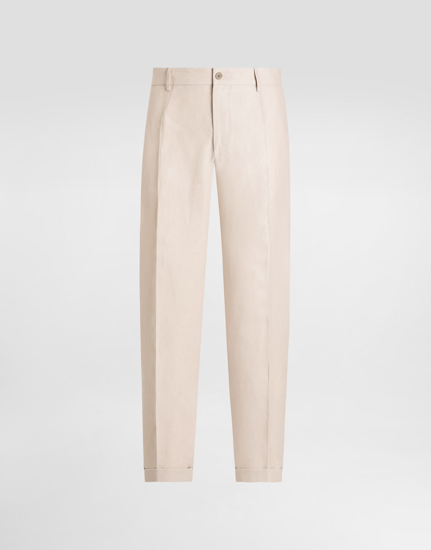 Hlače Dolce & Gabbana Dolce & Gabbana Linen Pants with Turn-Ups Bež | GP11XTFU4MCM0722, 0