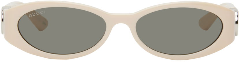 Sončna očala Gucci Off-White Oval Sunglasses Bež | GG1660S