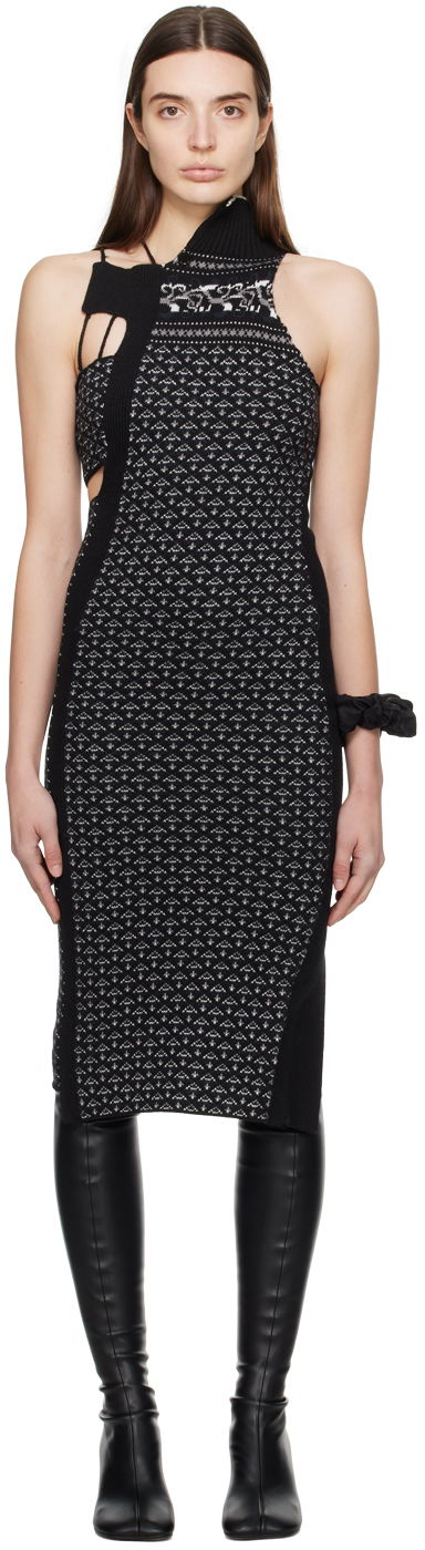 Obleke Maison Margiela MM6 Asymmetric Midi Dress Črna | S52DD0034 S18451, 0