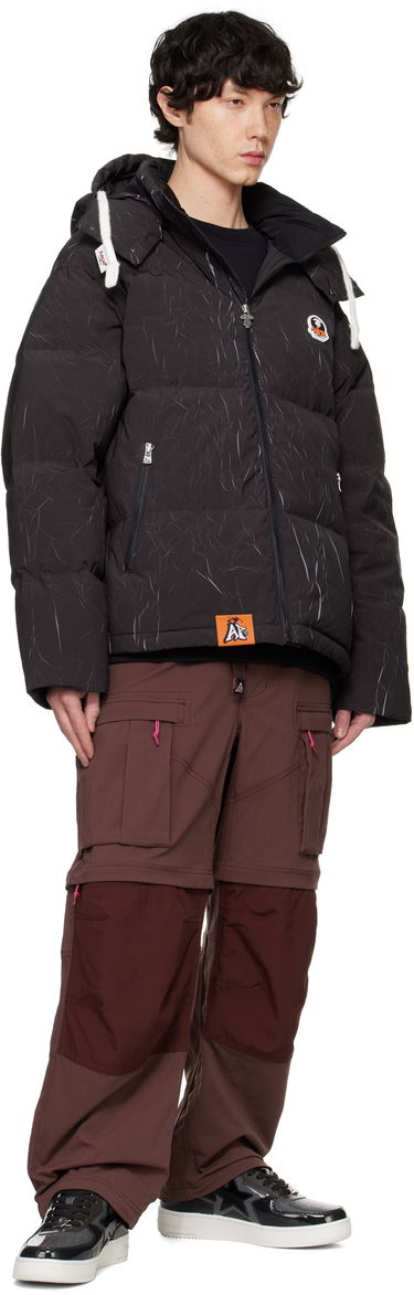 Puhovka AAPE by A Bathing Ape AAPE by A Bathing Ape Moonface Logo Camo Hooded Down Jacket Črna | AAPDNM7665XXNBKX, 4