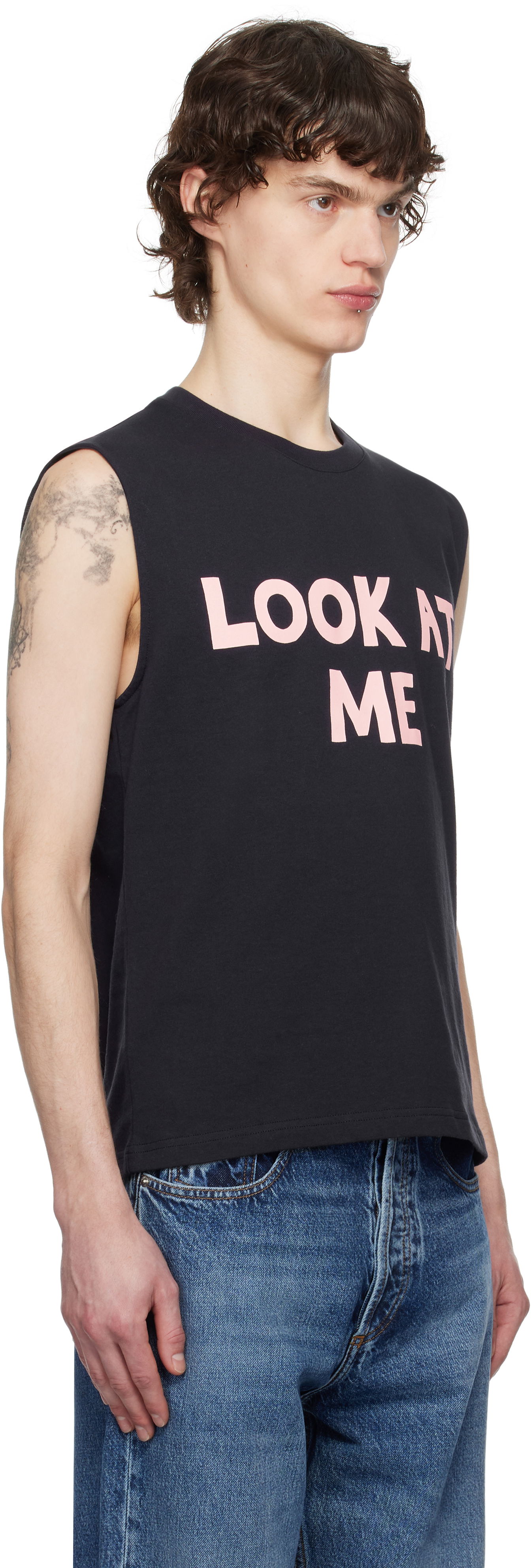 Majica brez rokavov JW Anderson JW Anderson 'Look At Me' Printed Tank Top Črna | JO0257-PG1510, 1