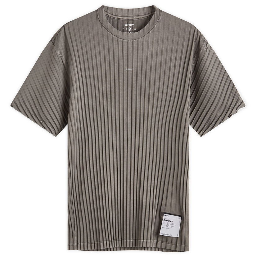 Majica Satisfy AuraLite™ Pleated T-Shirt, Size Large Siva | 11043-MG-SA