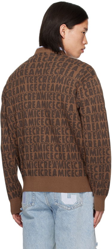 Pleteni pulover BBC IceCream ICECREAM Text Cardigan Rjava | IC24215, 2