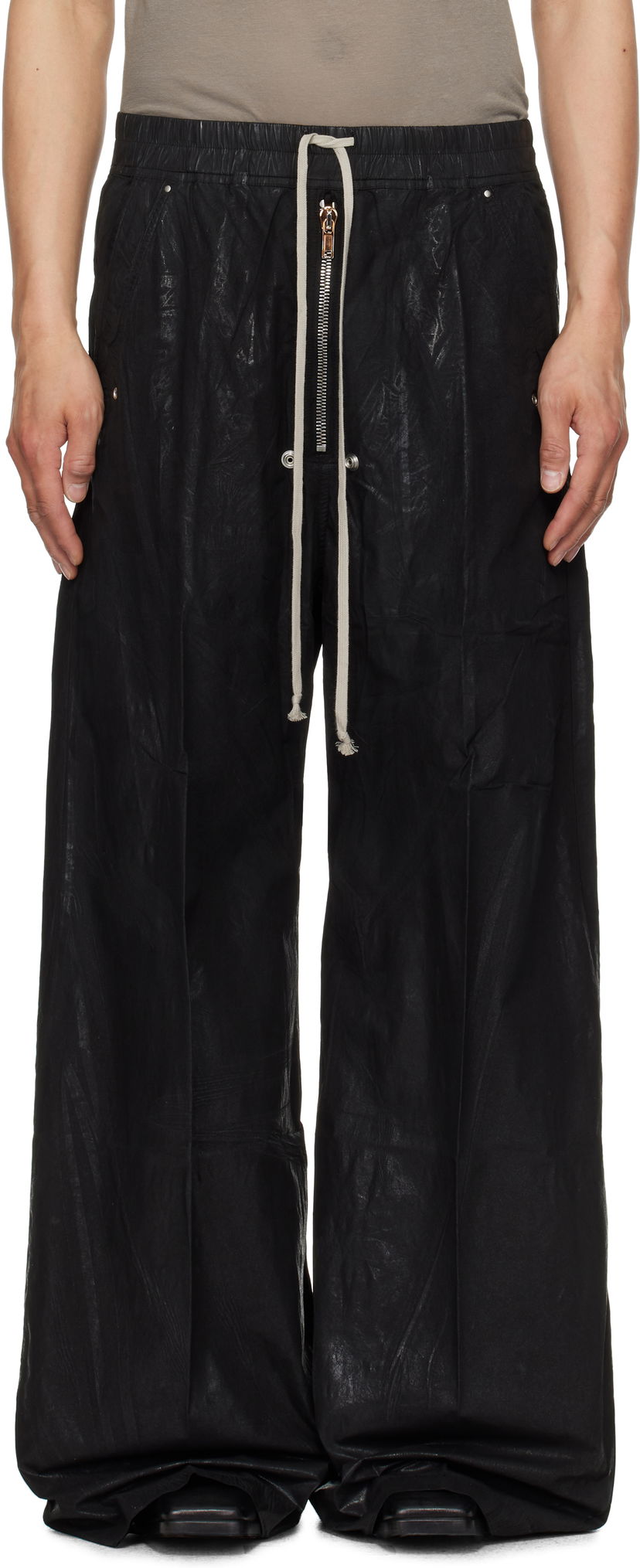 Hlače Rick Owens Rick Owens DRKSHDW Hollywood Geth Belas Trousers Črna | DU01E3378 PF