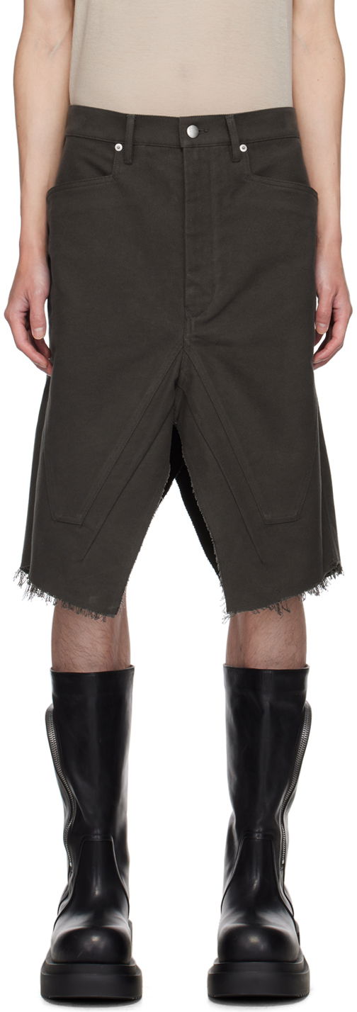 Krila Rick Owens Porterville Slivered Skirt Siva | RU02D6345 TB