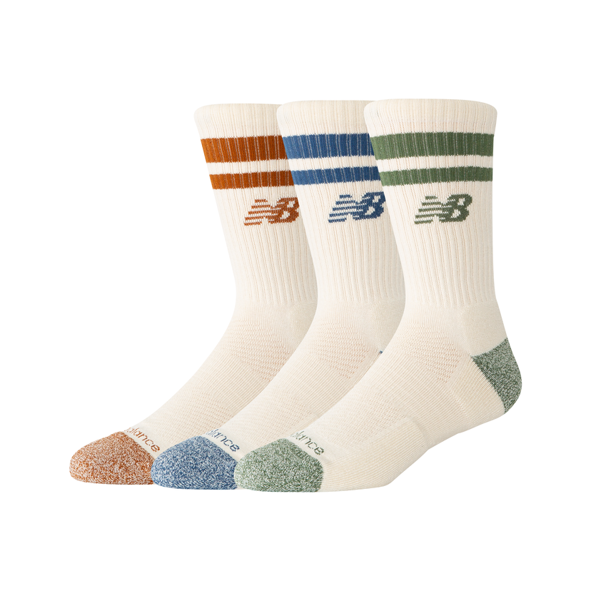 Nogavice New Balance Multicolor Crew Socks Bela | NBLAS35210AS3