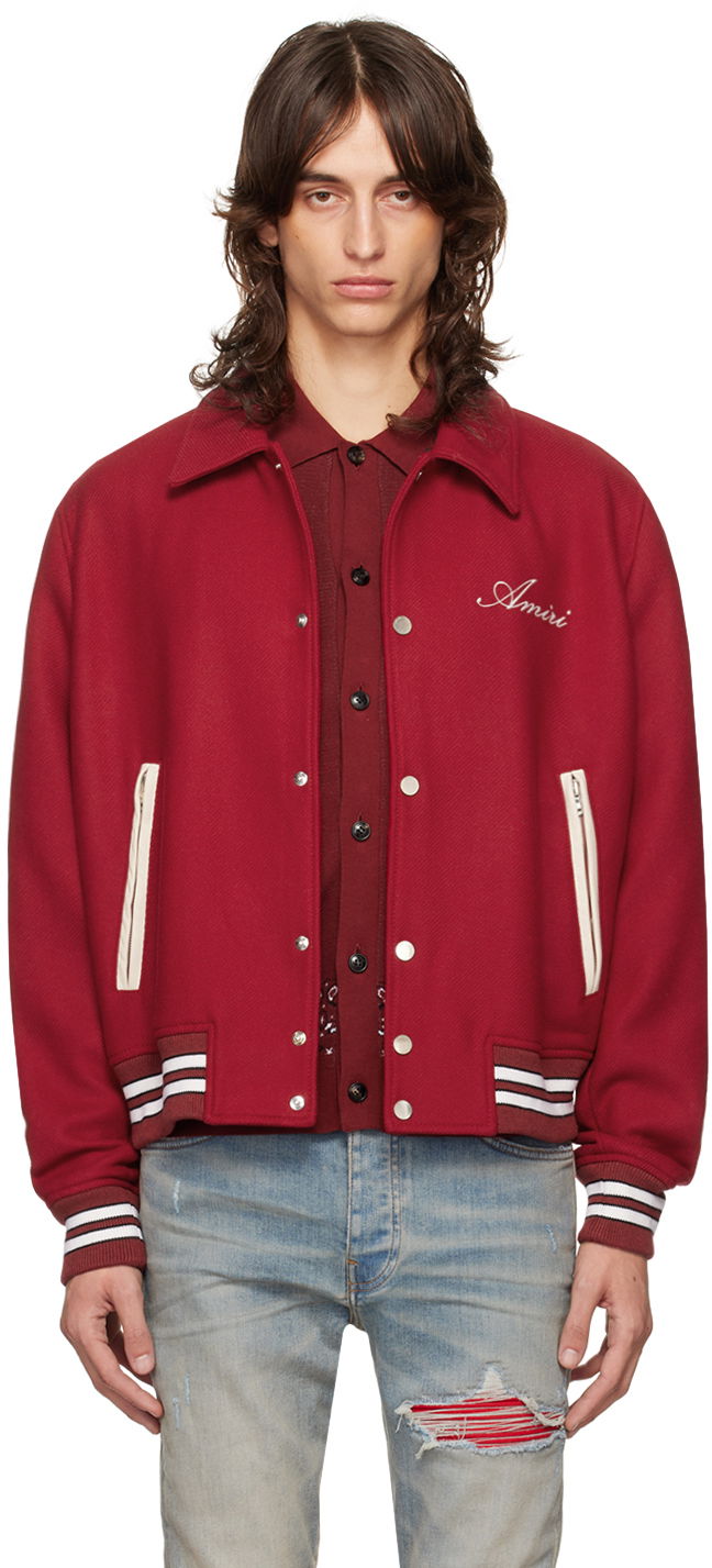 Bomber jakna AMIRI Bomber Jacket Rdeča | AMOUVY1005