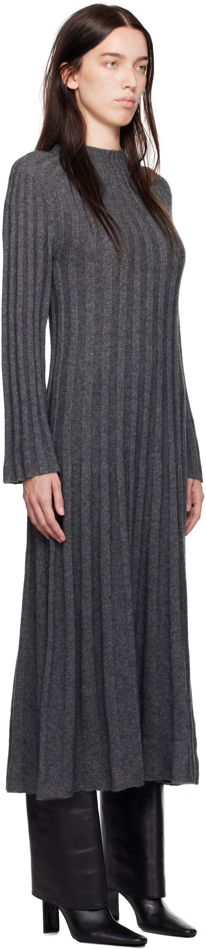 Obleke Loulou de Saison Loulou de Saison Irma Maxi Dress Siva | IRMA, 1