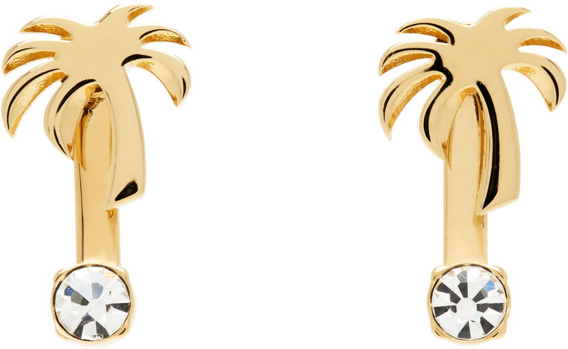 Uhani Palm Angels Palm Angels Palm Crystal Drop Earrings Kovinski | PWOD037S25MAT0017679