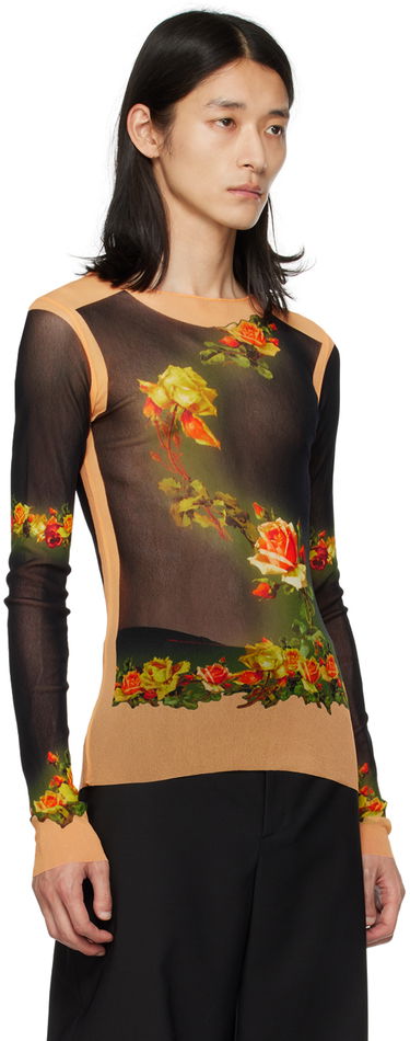 Majica Jean Paul Gaultier Gaultier Fleurs Long Sleeve T-Shirt Oranžna | 23/12-U-TO062-T525-6800, 1