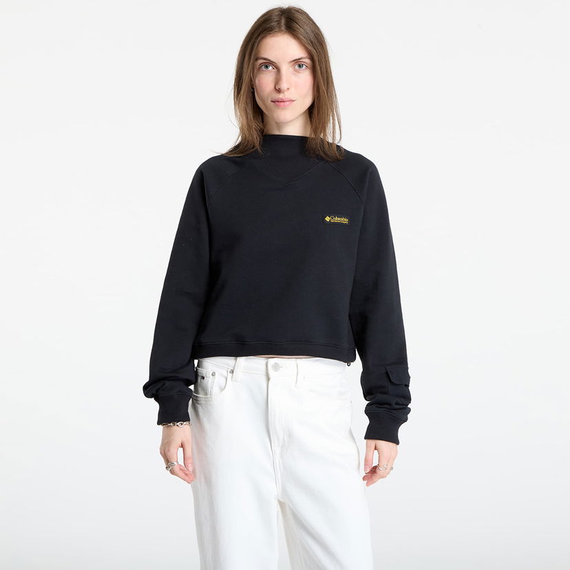 Pulover Columbia Columbia High Cascades™ Crop French Terry Sweatshirt Črna | 2136421010