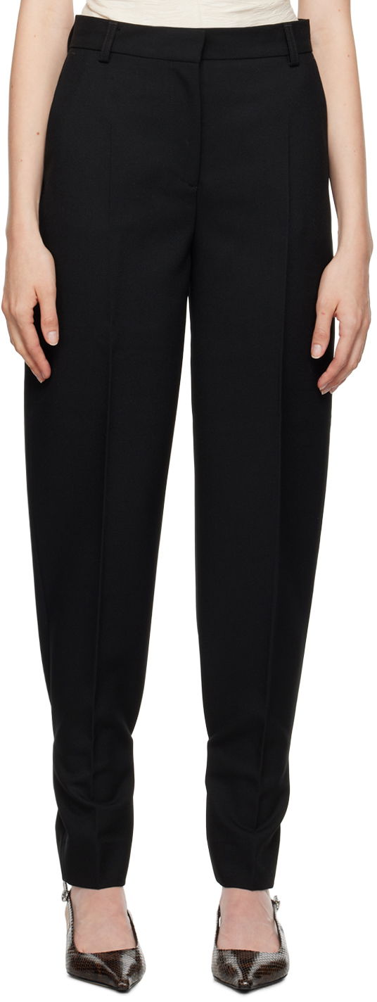 Hlače TOTEME Slouch Trousers Črna | 244-WRB0213-FB0314, 0