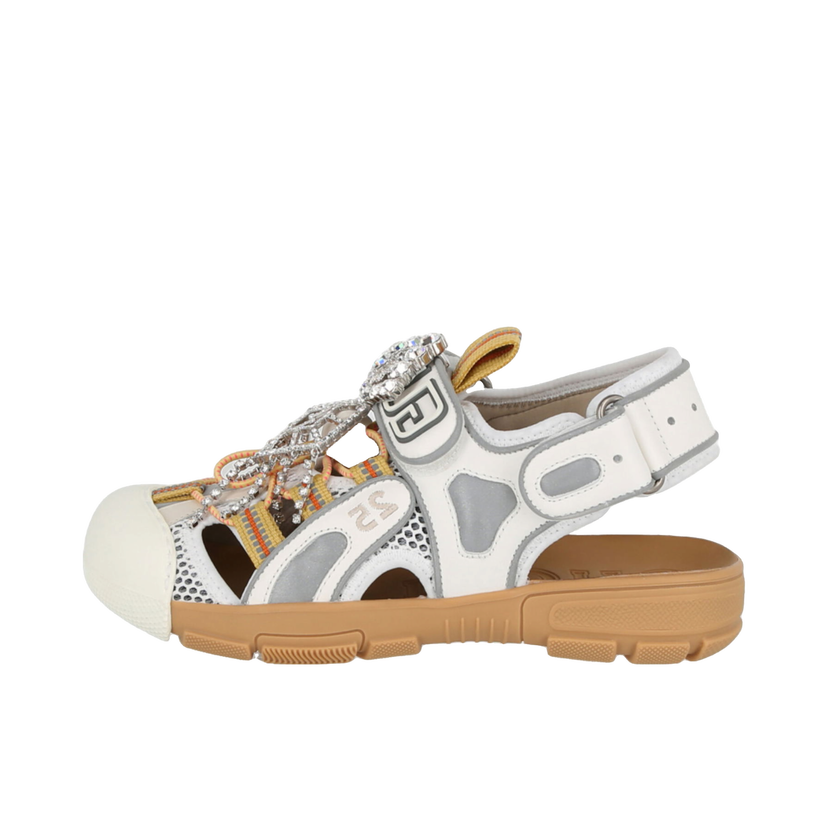 Superge in čevlji Gucci Tinsel Sport Sandals Crystal White Grey (Women's) Večbarvna | 571557 98D10 8475